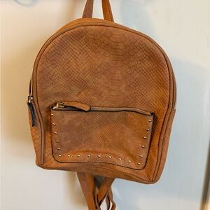 Primark Brown Textured Backpack